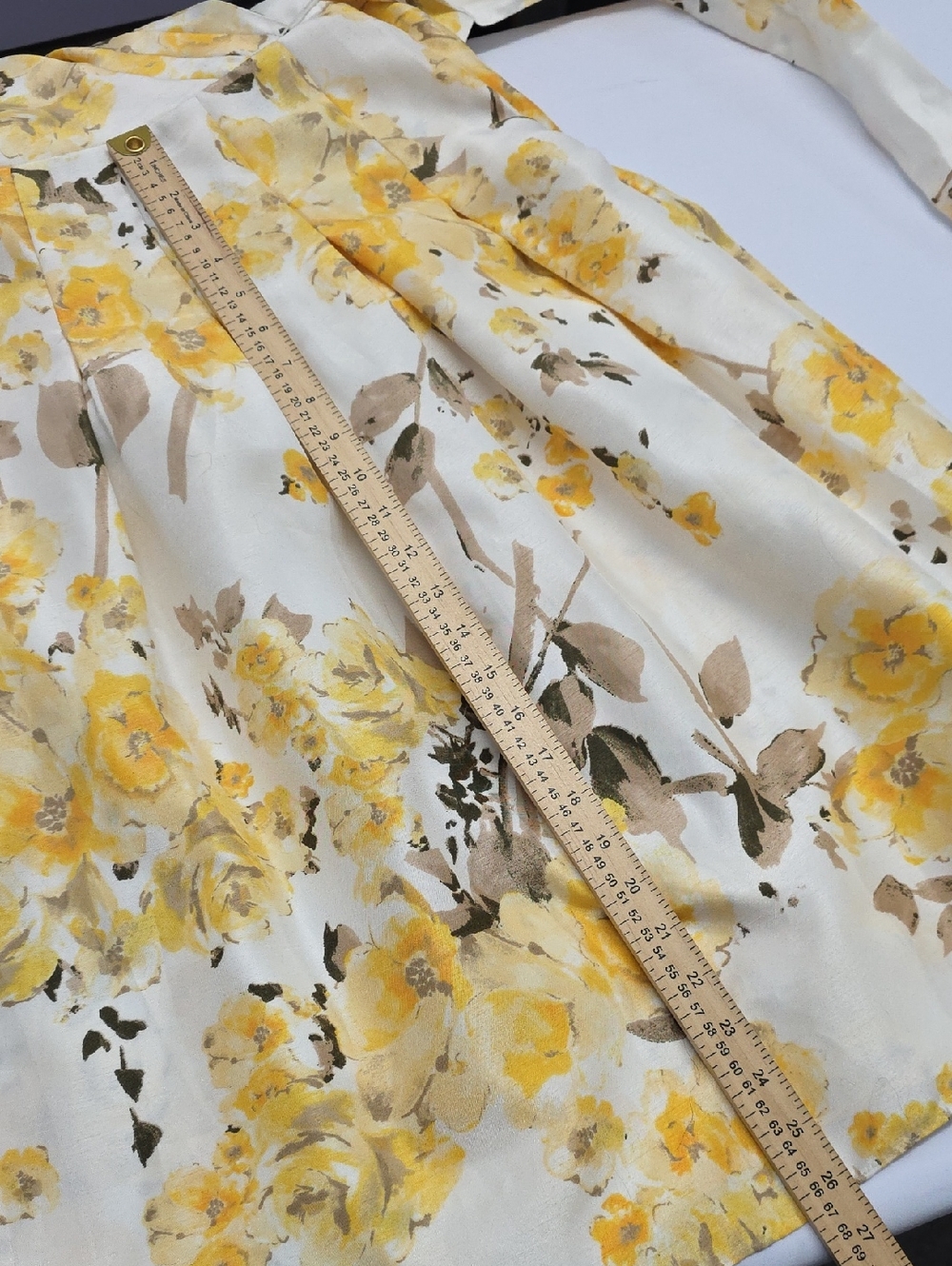 Yellow Floral Fit & Flare Sleeveless Summer Dress - Picture 6 of 9